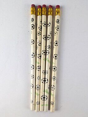 Vintage 90s Soccer Pencil Lot x5